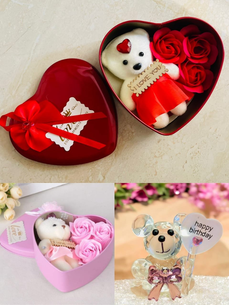 Birthday Teddy + "I Love You" Box Combo